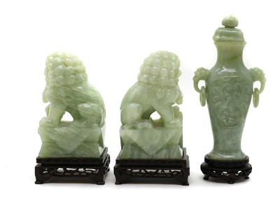 Lot 87 - A group of jade carvings