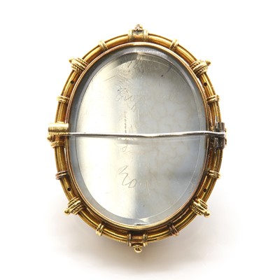 Lot 45 - A Victorian hardstone cameo brooch, c.1870, by Filippo Tignani