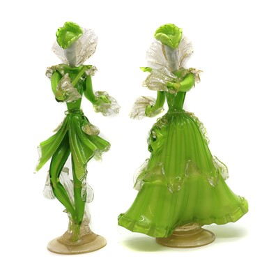 Lot 153 - A pair of Venetian glass figures