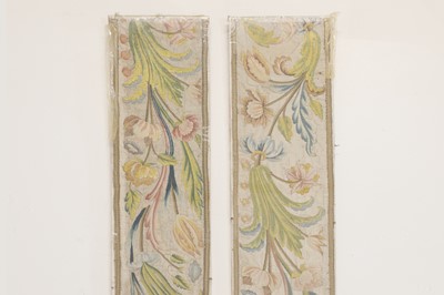 Lot 466 - A pair of silk embroidered ecclesiastical banners