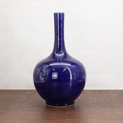 Lot 133 - A Chinese powder-blue-glazed vase