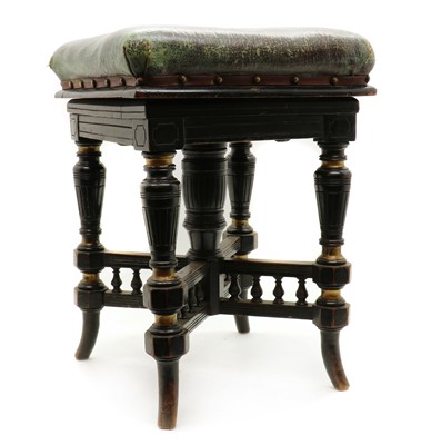 Lot 427 - A Victorian Aesthetic ebonised stool