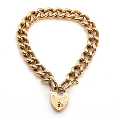 Lot 108 - A 15ct gold hollow curb link bracelet