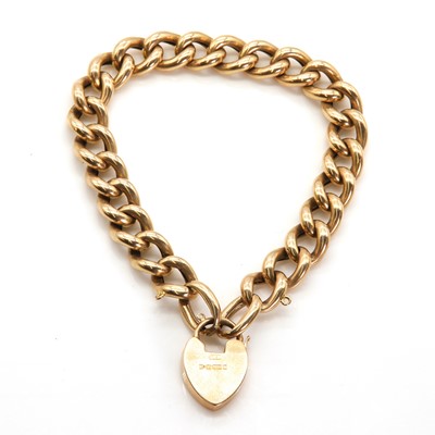 Lot 108 - A 15ct gold hollow curb link bracelet