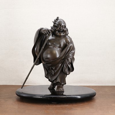 Lot 282 - A Japanese bronze Hotei