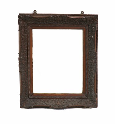 Lot 326 - A Chinese export carved hardwood mirror
