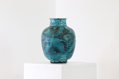 Lot 178 - A Kashan ware vase