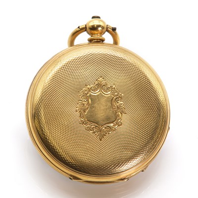 Lot 413 - A key wound open faced pocket watch