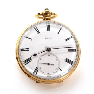 Lot 413 - A key wound open faced pocket watch