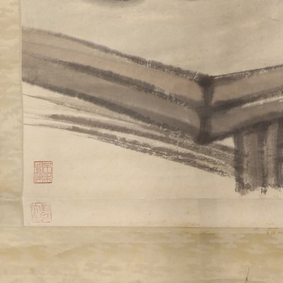 Lot 399 - A Chinese hanging scroll