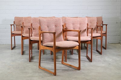Lot 420 - A matched set of ten Danish 'VS 231' teak dining armchairs