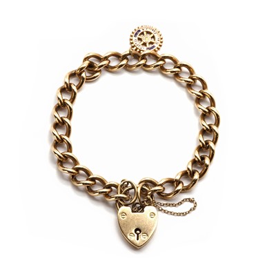 Lot 175 - A 9ct gold charm bracelet