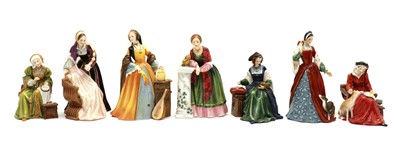 Lot 102 - A set of Royal Doulton porcelain figures of Henry VIII's wives
