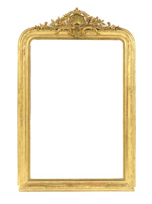 Lot 313 - A French gilt framed wall mirror
