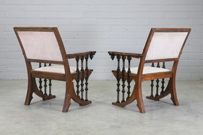 Lot 126 - A pair of walnut chairs