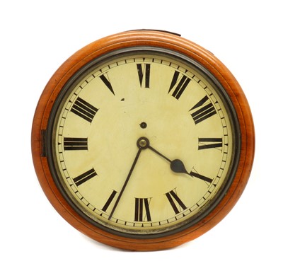 Lot 155 - A mahogany wall clock