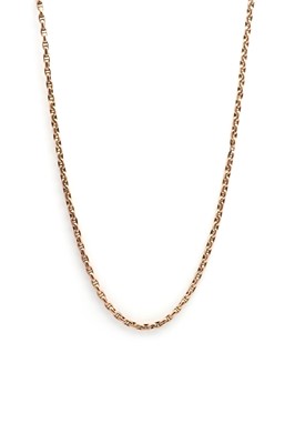 Lot 181 - A gold faceted belcher link chain