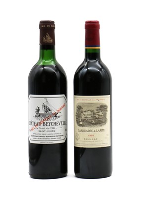 Lot 44 - Carruades de Lafite, Pauillac, 1995 (1) together with Chateau Beychevelle, Saint-Julien, 1986 (1)