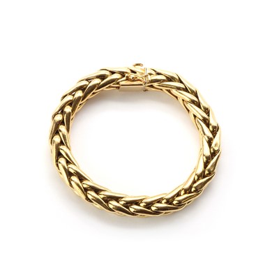 Lot 111 - A French gold palmier bracelet