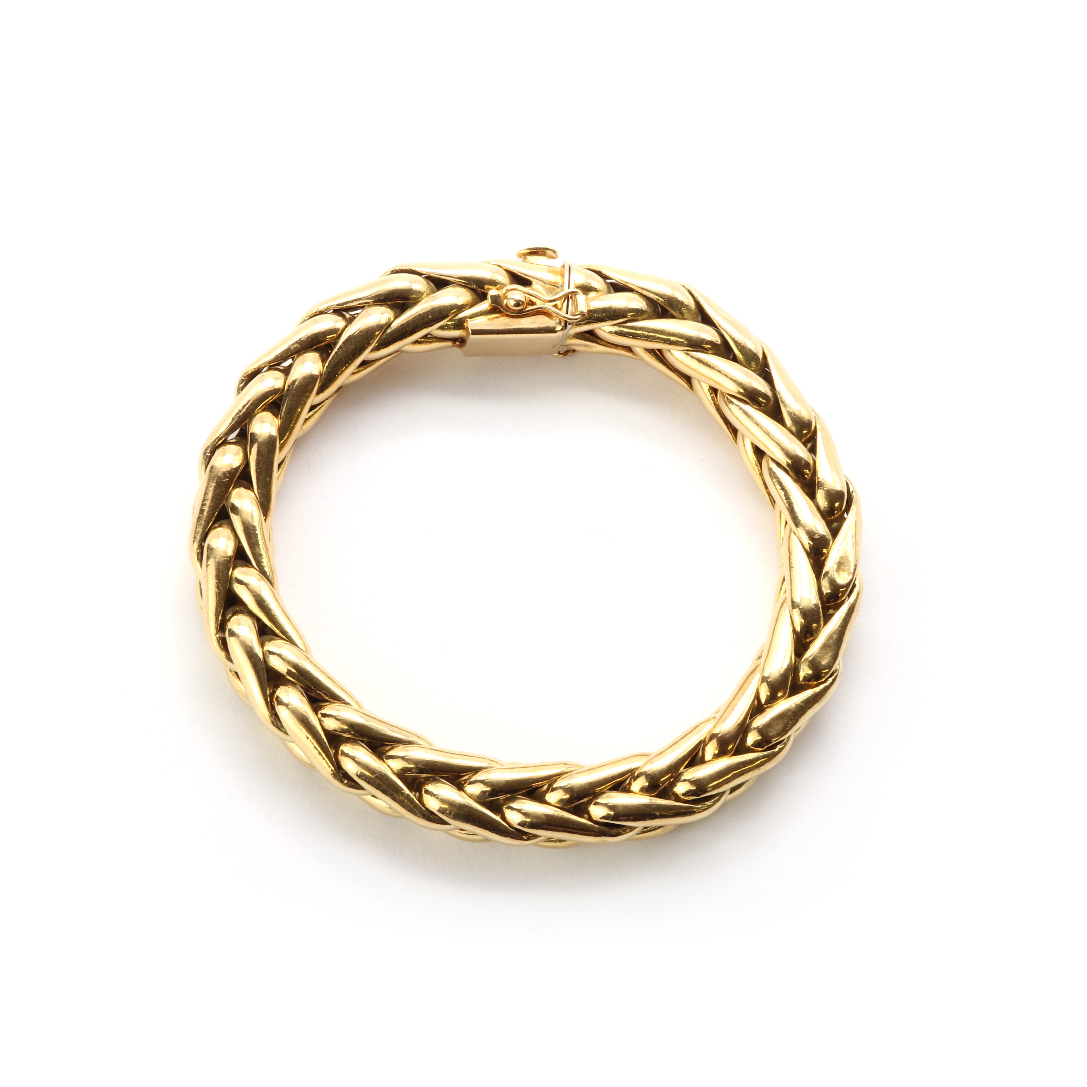 Lot 111 - A French gold palmier bracelet,