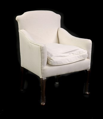 Lot 392 - A white upholstered dressing table chair