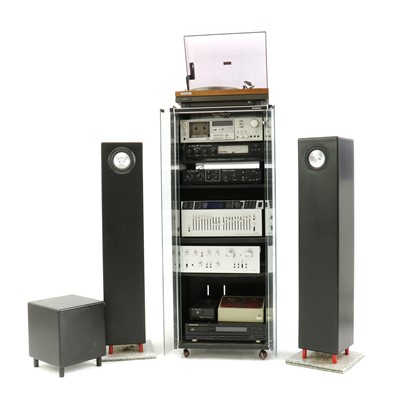 Lot 445 - A Hi-Fi stereo system and speakers