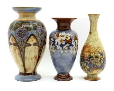 Lot 92 - A group of Royal Doulton stoneware vases