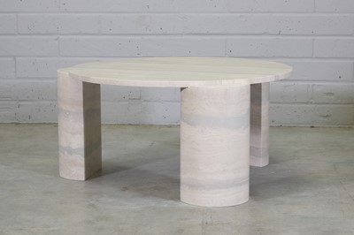 Lot 594 - A modern travertine marble coffee table