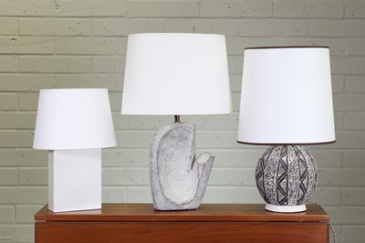 Lot 592 - Two ceramic table lamps