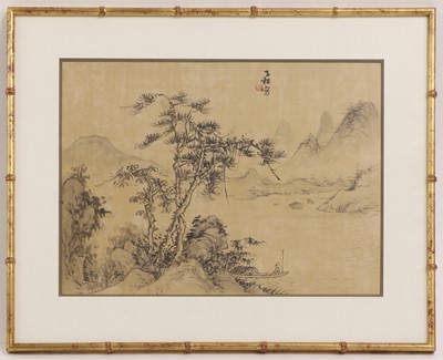 Lot 156 - Two Chinese gouache paintings