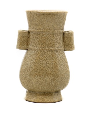 Lot 208 - A Chinese Ge-type hu vase