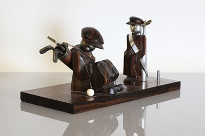 Lot 201 - An Art Deco rosewood and chrome desk stand