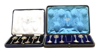 Lot 68 - Two cased sets of silver flatware