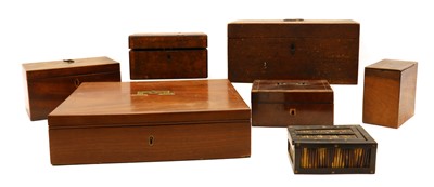 Lot 344 - A collection of tea caddies