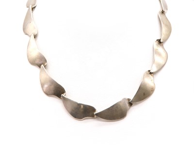 Lot 1042 - A Danish sterling silver necklace, by Aarre Krogh