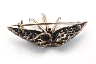 Lot 77 - A Victorian diamond set pair of wings brooch or aigrette