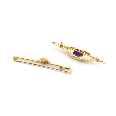 Lot 187 - Two bar brooches