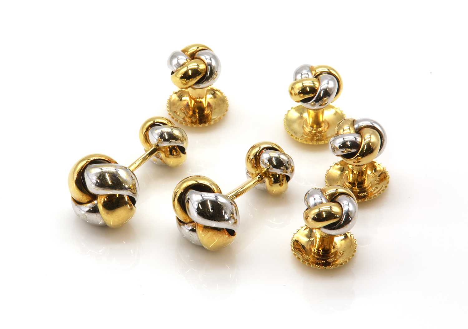 The Blue Stud Cufflink in Gold