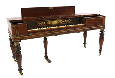Lot 443 - A Regency brass strung, rosewood, square piano