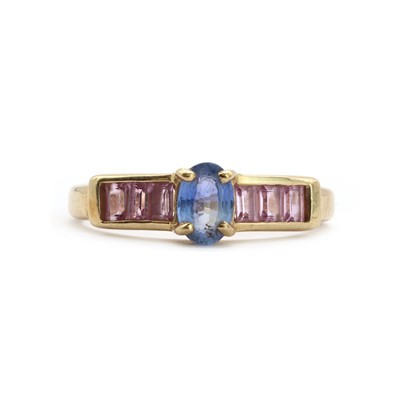 Lot 91 - A 9ct gold sapphire ring