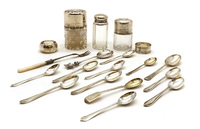 Lot 45 - A collection of silver items and flatware