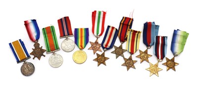 Lot 160 - A group of nine WWII medals