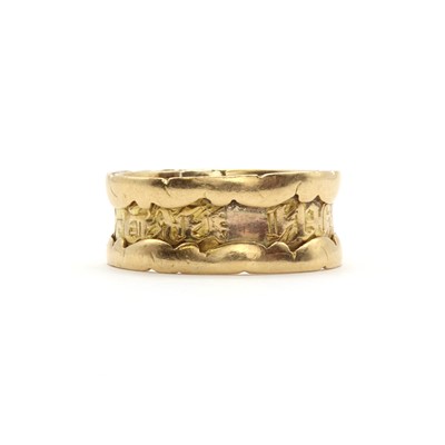 Lot 3 - An 18ct Georgian gold memorial ring