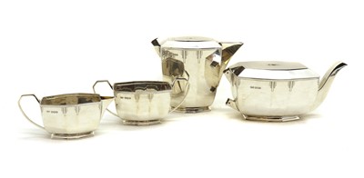Lot 59 - An Art Deco silver four piece tea service