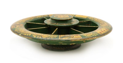 Lot 367 - A Victorian lacquered games wheel