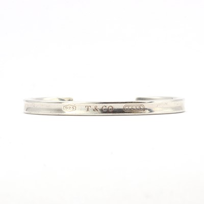 Lot 137 - A sterling silver Tiffany & Co . '1837' cuff bangle