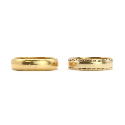 Lot 189 - Two gold wedding rings