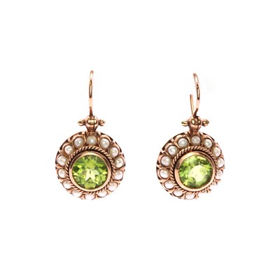 Lot 212 - Three pairs of gold drop earrings