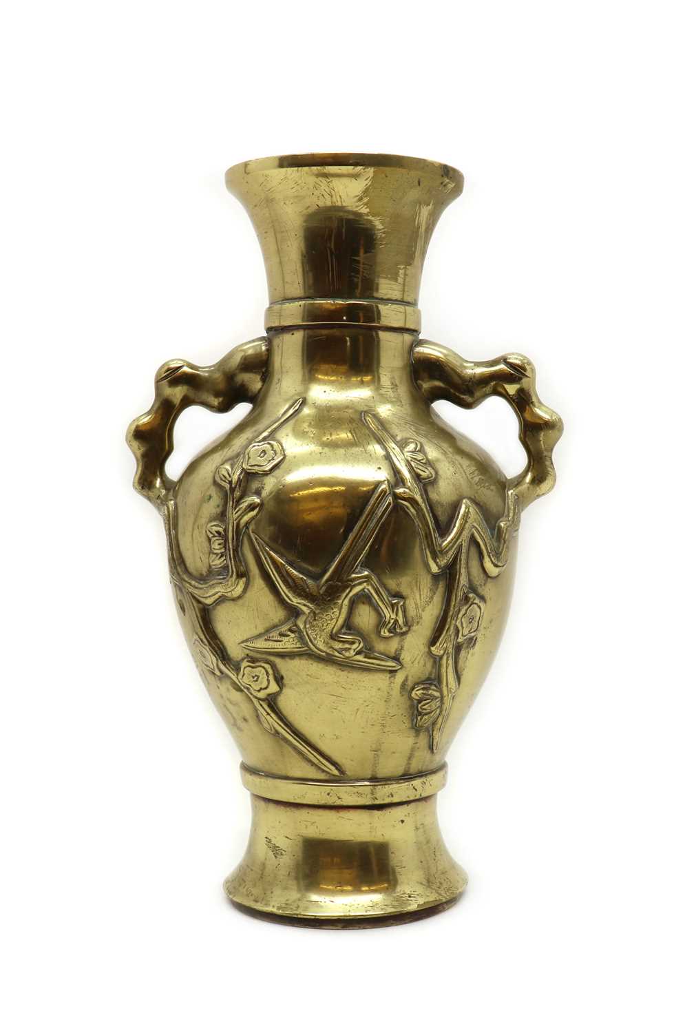 Lot 201 A Chinese brass vase,