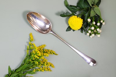 Lot 113 - A George II silver basting spoon